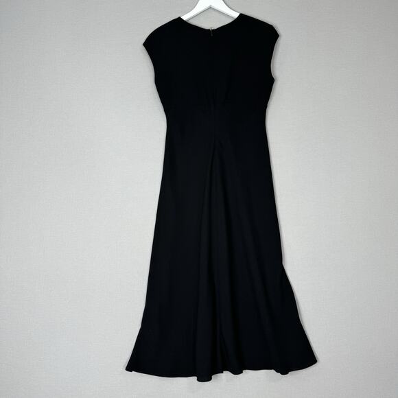 Vintage Jones New York Womens Dress 12 Black Beaded Midi Babydoll Whimsigoth - Picture 9 of 12